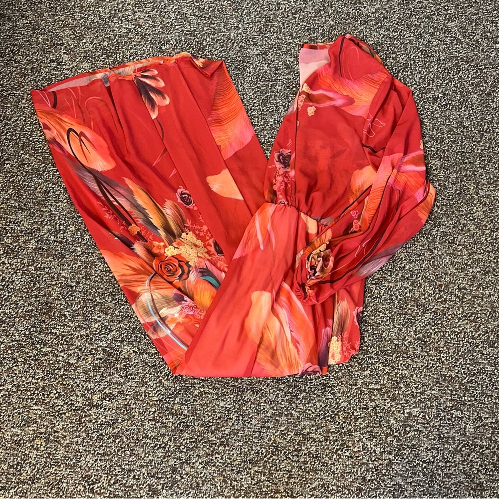 Red Floral Maxi Dress